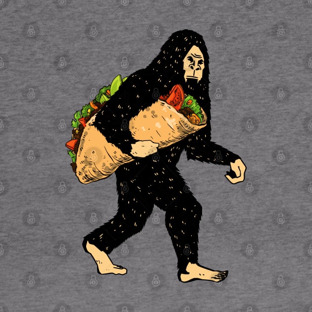 Bigfoot Carrying Taco by Tesszero